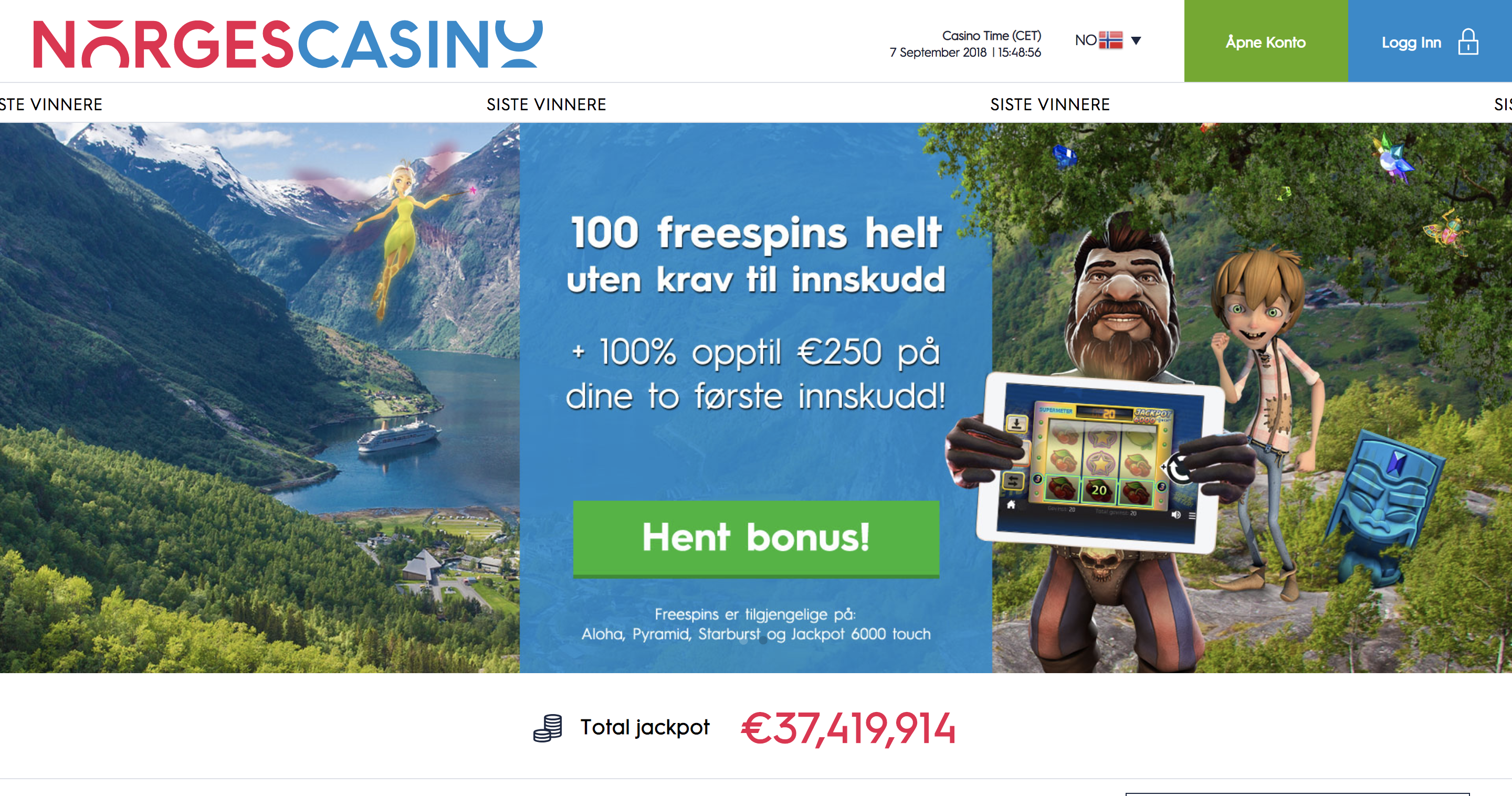 Norges Casino Screenshot