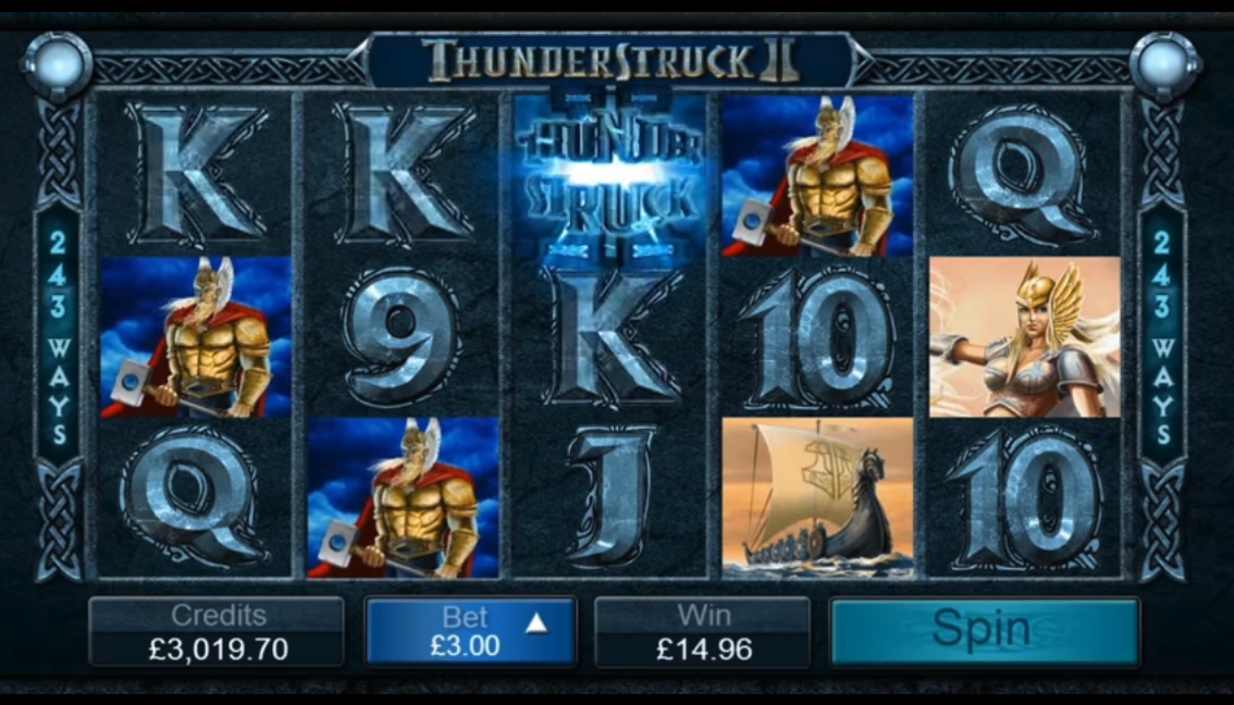 Thunderstruck 2 Slot Screenshot